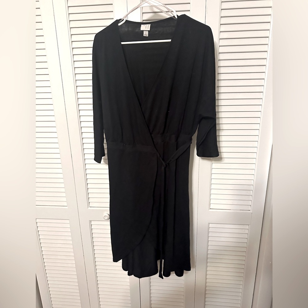 Black wrap dress